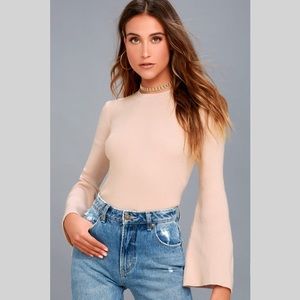 Blush Bell Sleeve Sweater